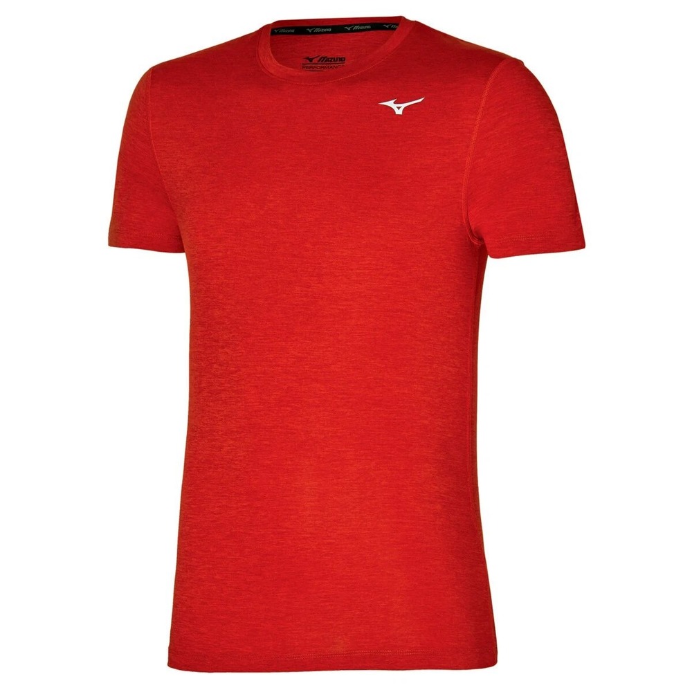 Mizuno Performance Youth Medium Red Short Sleeve Athletic T-Shirt Active Wear